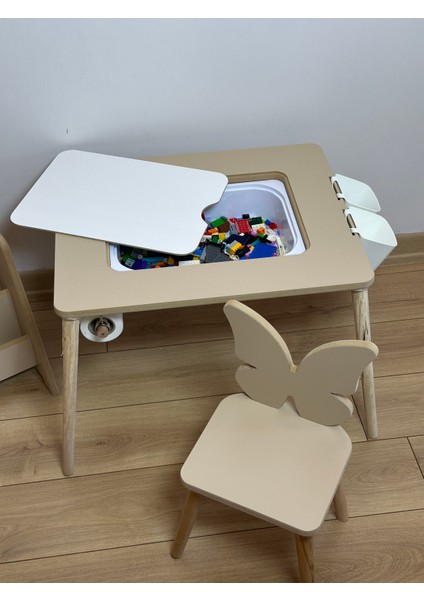 Krem Kelebek Etkinlik Masası modelleri