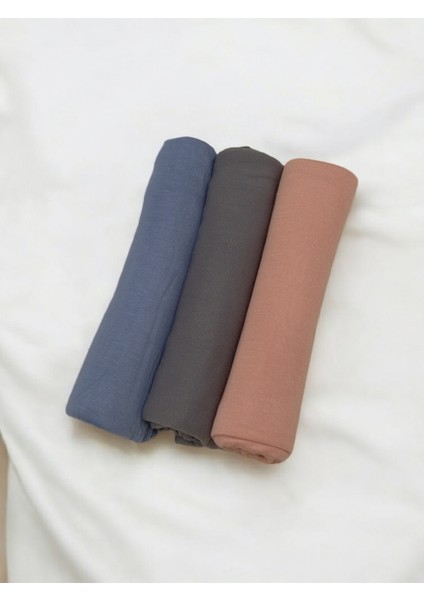 %100 Viskon Penye Şal 3'lü Set