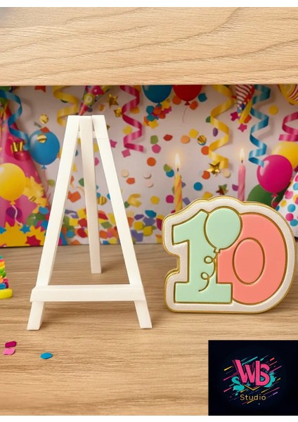 10 Yaş Doğum Günü Kurabiye Kalıbı ve Şeker Hamuru Şekillendirici