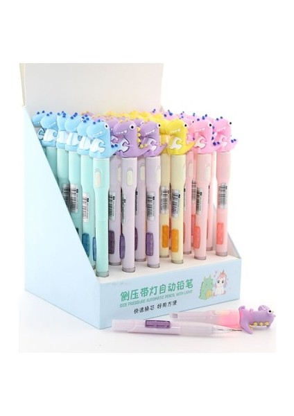 07 Uçlu Ledli Dinazor Tasarımlı Kurşun Kalem