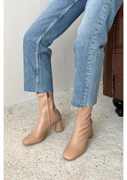 Beck Kadın Küt Kalıp Streç Deri Bot Ten fiyatları