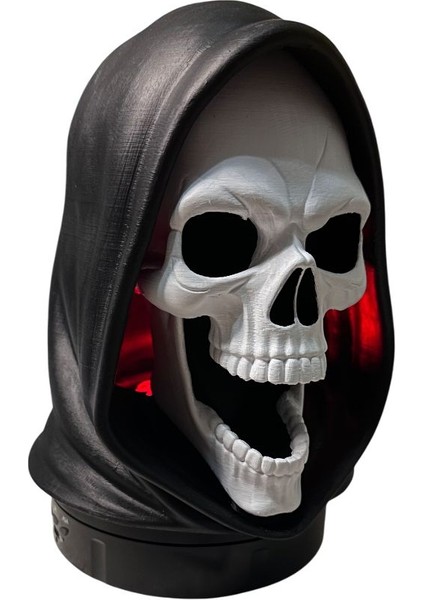 El Boyaması Rgb Işıklı Kapüşonlu Dekoratif Figür – 16 Renk LED Uzaktan Kumandalı Özel Tasarım Obje