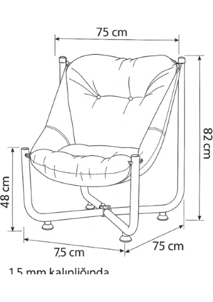 Armegeda Elit Lüks Minderli Katlanır Sandalye Minderi fırsatları