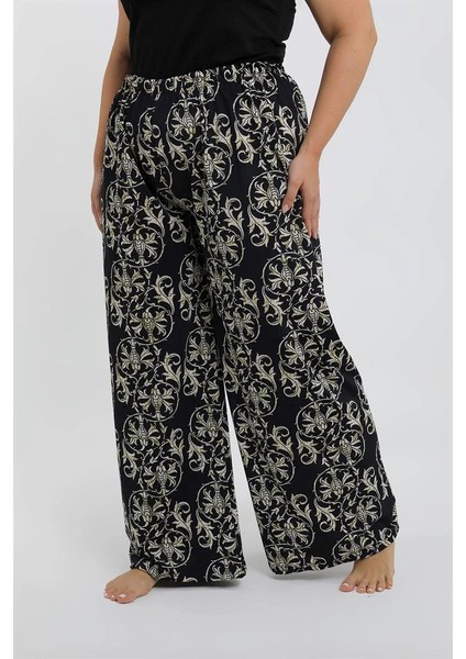 Kadın Büyük Beden Lacivert Rahat Kesim Baggy Tek Alt fiyatları