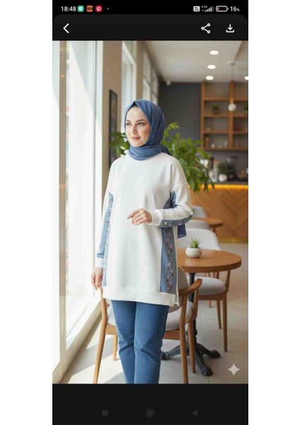 Nakışişlemelikotdetaylıtesettür Tunik