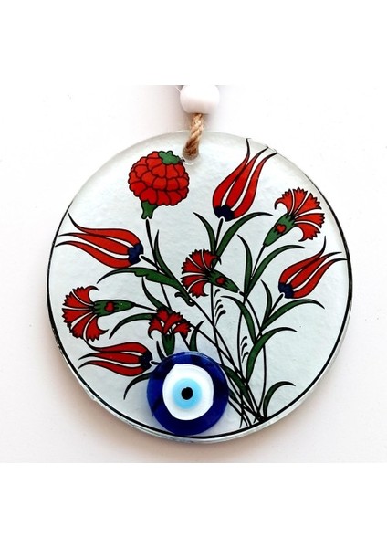 Lale Çiçeği Desenli Füzyon Cam Duvar Dekoru fiyatları