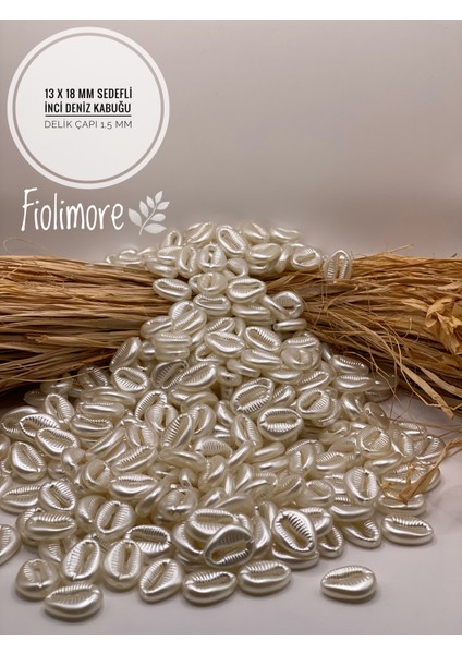 72 Adet Ekru Deniz Kabuğu Sedefli Plastik Akrilik Boncuk 50 Gram