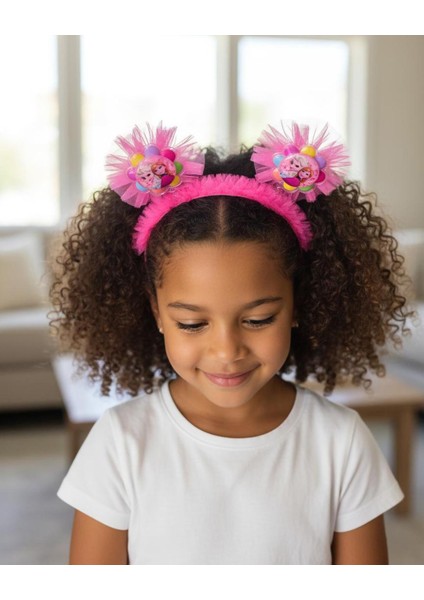 Tüllü Frozen Taç Fuşya