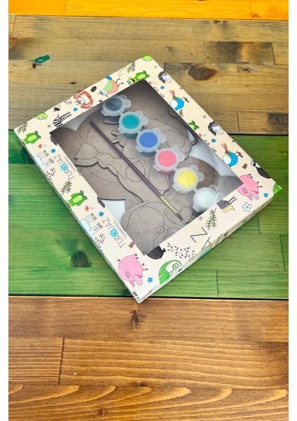 Renkli Ahşap Boyama Hobi Seti, Çocuklar Için Eğlenceli ve Yaratıcı Aktivite