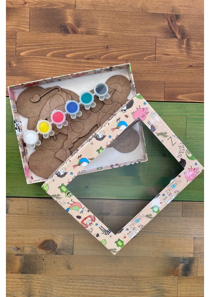 Renkli Ahşap Boyama Hobi Seti, Çocuklar Için Eğlenceli ve Yaratıcı Aktivite fiyatları