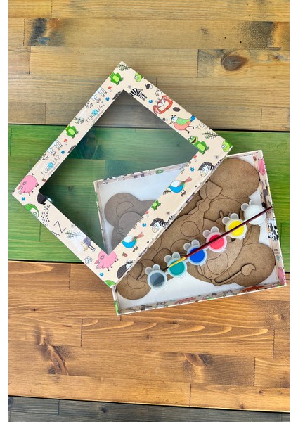 Renkli Ahşap Boyama Hobi Seti, Çocuklar Için Eğlenceli ve Yaratıcı Aktivite fırsatları