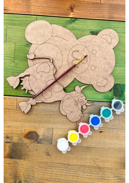 Renkli Ahşap Boyama Hobi Seti, Çocuklar Için Eğlenceli ve Yaratıcı Aktivite indirimleri