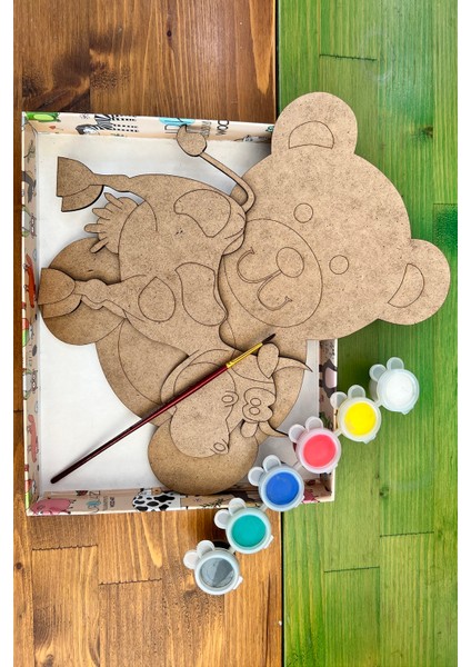 Renkli Ahşap Boyama Hobi Seti, Çocuklar Için Eğlenceli ve Yaratıcı Aktivite