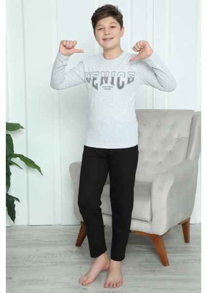 Erkek Çocuk Penye Pijama Takım Gri fırsatları