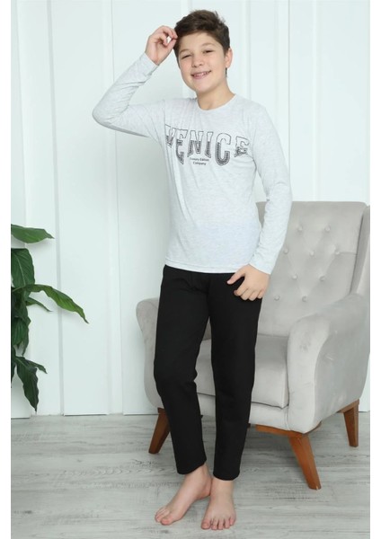 Erkek Çocuk Penye Pijama Takım Gri indirimleri