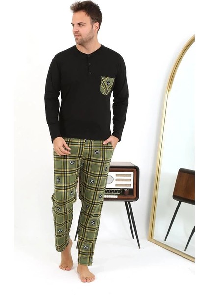 Erkek Uzun Kol Penye Siyah Pijama Takımı indirimleri