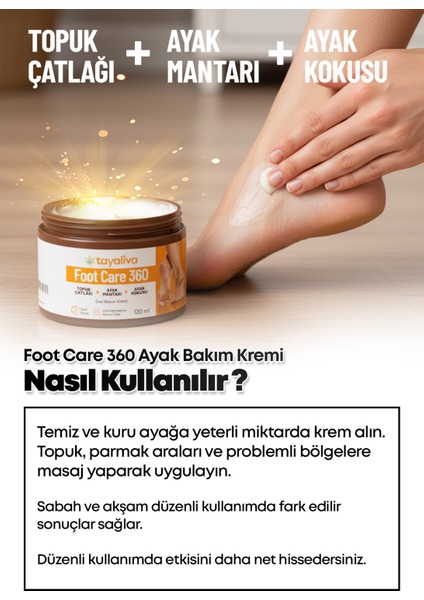 Foot Care 360 - Ayak ve Topuk Çatlaklarına ,mantara Karşı Özel Bakım Kremi fiyatları
