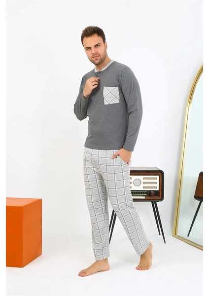 Erkek Uzun Kol Penye Antrasit Pijama Takımı fiyatları