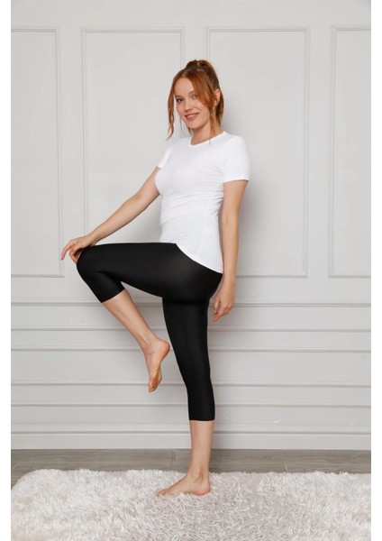 Microfiber Kapri Tayt Siyah modelleri