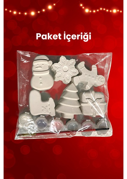 Boyama Seti, Alçı Kalıp, Yılbaşı, Ağaç, Kardan Adam, Kar, Kurabiye, Çorap modelleri