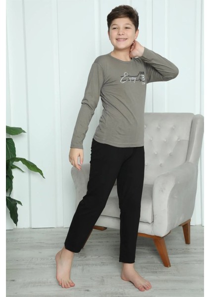 Erkek Çocuk Penye Pijama Takım Vizon fiyatları