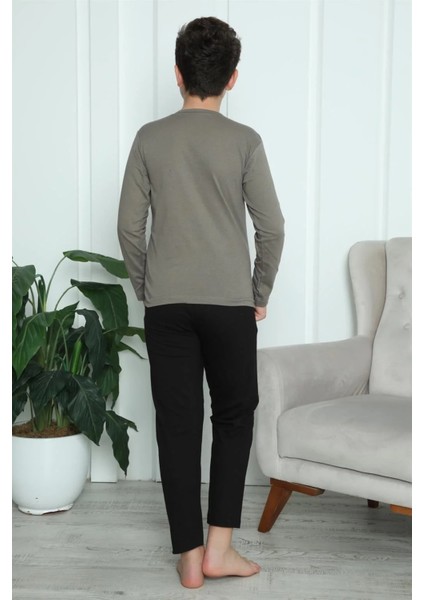 Erkek Çocuk Penye Pijama Takım Vizon modelleri