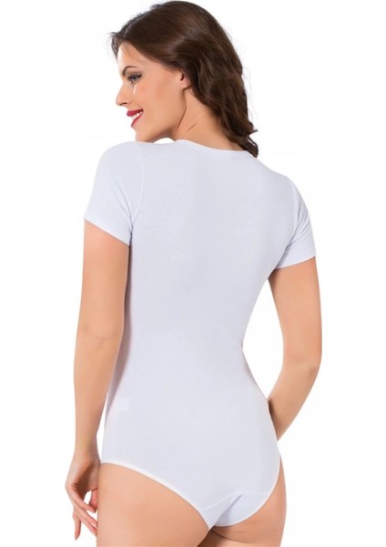 Bayan Kısa Kol Çıtçıtlı Body Beyaz fiyatları