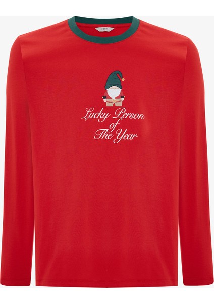 Erkek Dwarf Yeni Yıl Desenli Pamuklu Pijama Takımı fiyatları