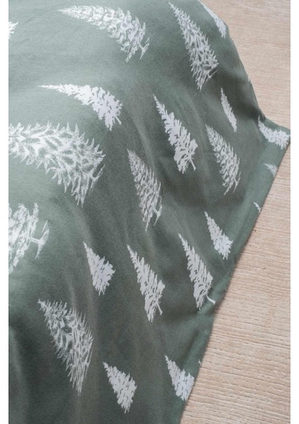 Cotton Collection Kışlık Pazen Çift Kişilik Nevresim Seti Evergreen modelleri