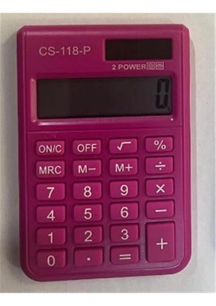 CS-118-P Pembe 8 Hane Cep Tipi Hesap Makinesi