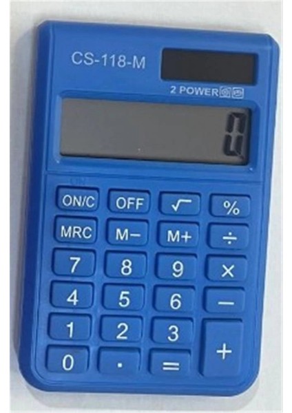 CS-118-M Mavi 8 Hane Cep Tipi Hesap Makinesi
