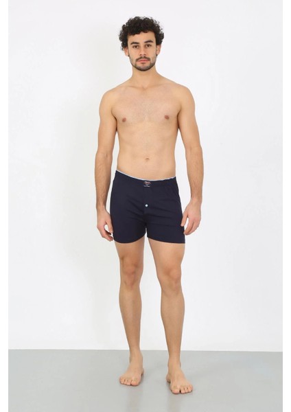 Erkek Penye Boxer Lacivert