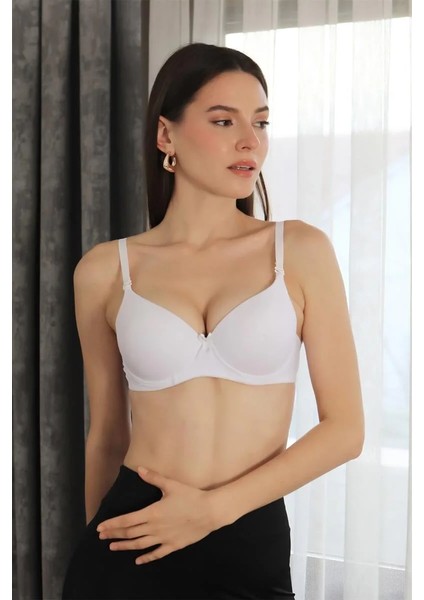 Kadın Destekli Balenli Sütyen Beyaz fiyatları