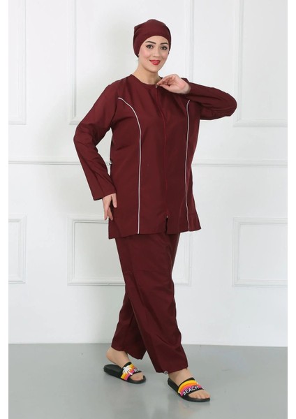 Büyük Beden Tesettür Büyük Mayo Bordo