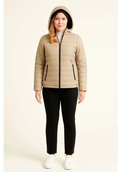 Şişme Kapüşonlu Fermuarlı Mont Su Itici Kapitone Astarlı Kumaş Cepli Kışlık Rahat Kalıp - fiyatları