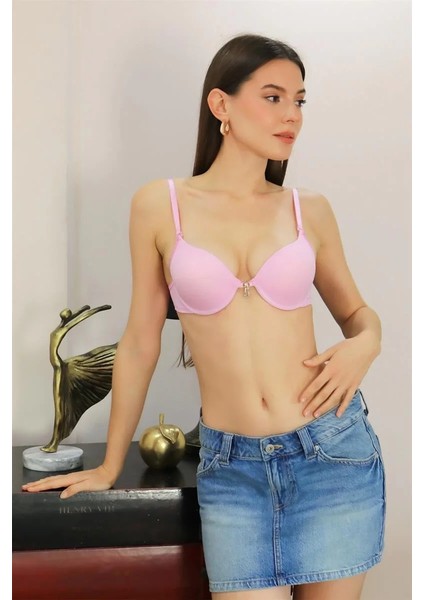 Kadın Destekli Balenli Sütyen Pembe fırsatları