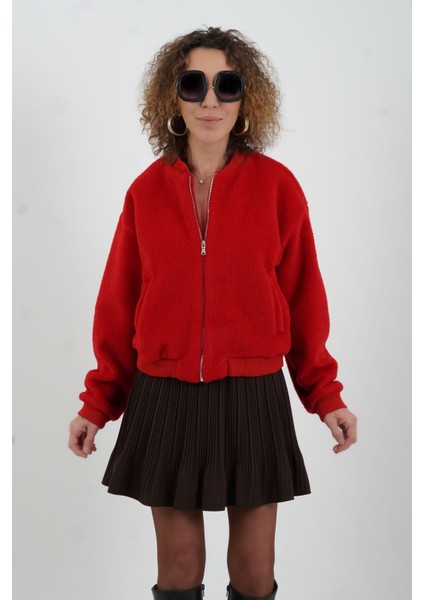 Kırmızı Bomber Ceket modelleri