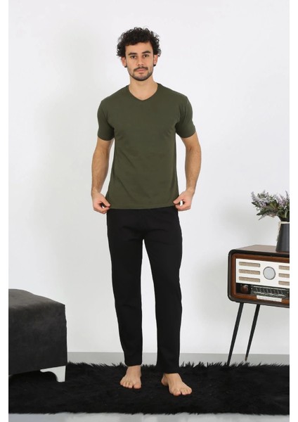 Erkek Penye Haki 3'lü Pijama Takımı fırsatları