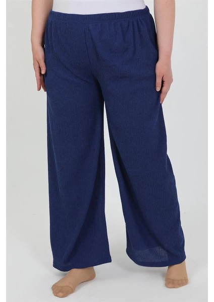 Kadın Büyük Beden Bürümcük Pantolon Saks fiyatları