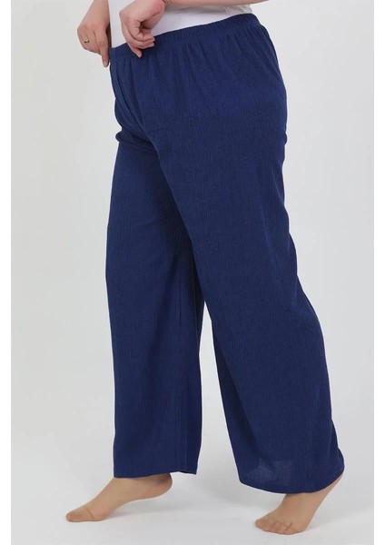 Kadın Büyük Beden Bürümcük Pantolon Saks indirimleri