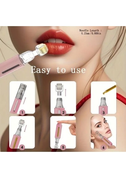 0.25MM Sıvı Dağıtıcı ile Dudak ve Yüz Için Pembe Rulo Masaj Aleti-Manuel ve Kompakt Masaj Aleti indirimleri