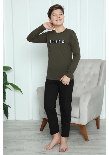 Erkek Çocuk Penye Pijama Takım Haki fırsatları