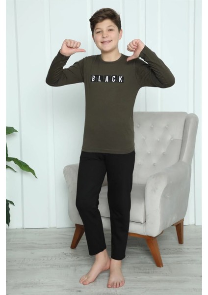 Erkek Çocuk Penye Pijama Takım Haki indirimleri