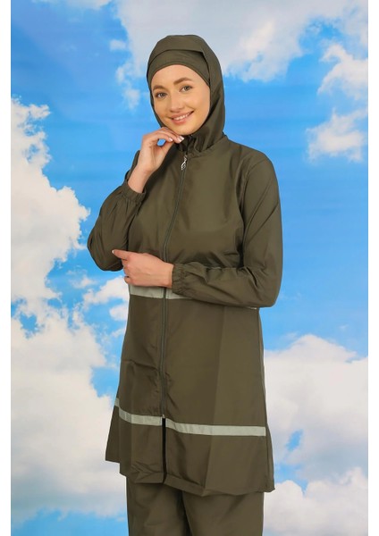 Kadın Tam Tesettür Mayo Haki fırsatları