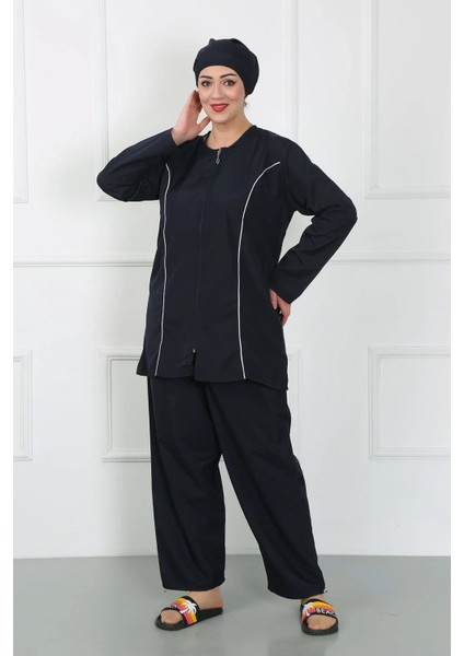 Büyük Beden Tesettür Büyük Mayo Lacivert indirimleri