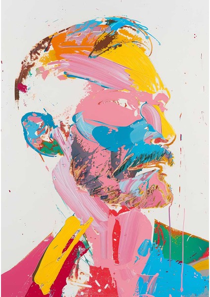 Ekspresif Fırça Portre Modern Sanat Kanvas Tablo fiyatları