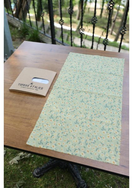 Toprak Atalier Doğal Balmumu Saklama Kumaşı – Dev Boy 30×45 cm (Tekrar Kullanılabilir El Yapımı) -