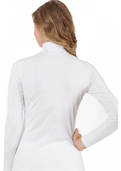 Bayan Uzun Kol Boğazlı Body Beyaz indirimleri