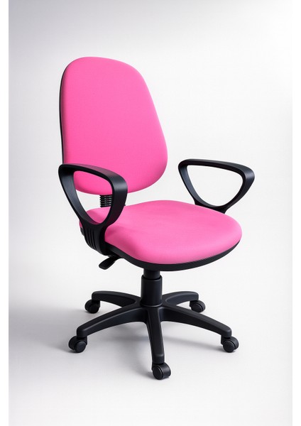 Dole Siyah Gövde/pembe Döşemeli Ofis Büro Sekreter Bilgisayar Çalışma Oyuncu Koltuğu Sandalyesi
