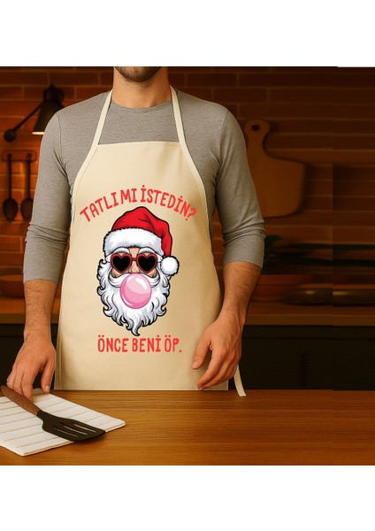 Yılbaşı Temalı Mutfak Önlüğü Noel Baba Tasarımı, Eğlenceli ve Şık Mutfak Detayı modelleri